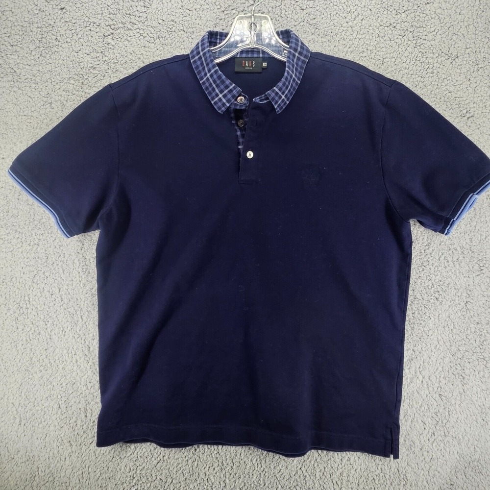 DAKS London‎ Short Sleeve Polo Shirt Size 52 Blue